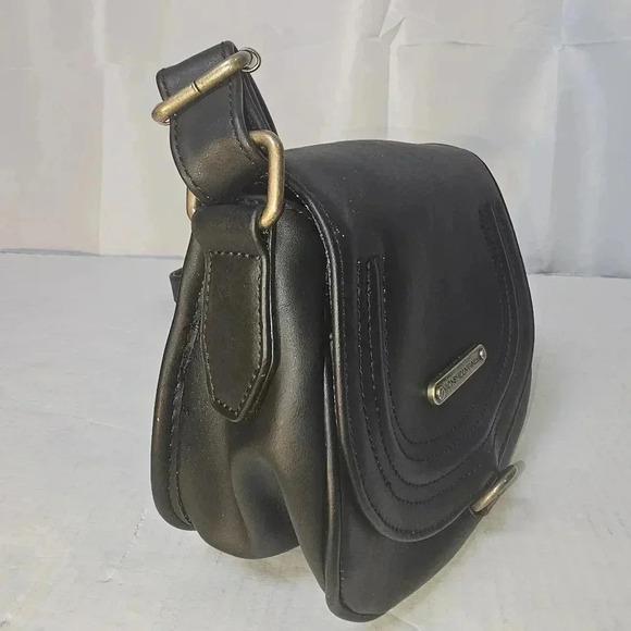 Stone Mountain‎ Mini Black Leather Crossbody/Handbag - Picture 3 of 11